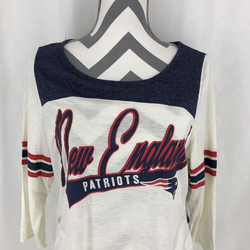 NFL Team Apparel New England Patriots 3/4 Sleeve T-Shirt Large